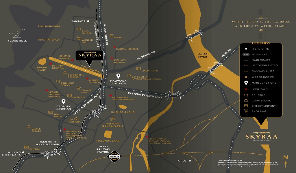 shapoorji pallonji Skyraa Location Map